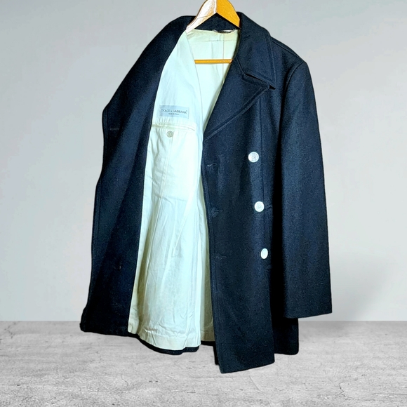 DOLCE & GABBANA Vintage Double Breasted Peacoat - Picture 4 of 12